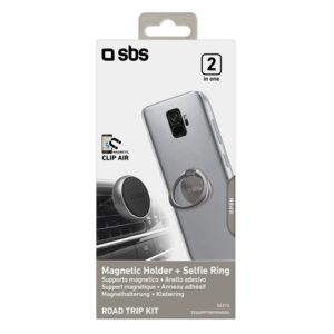 SBS mágneses tapadókorong okostelefonhoz + mágneses telefontartó, középméretű, kerek, szellőzőre